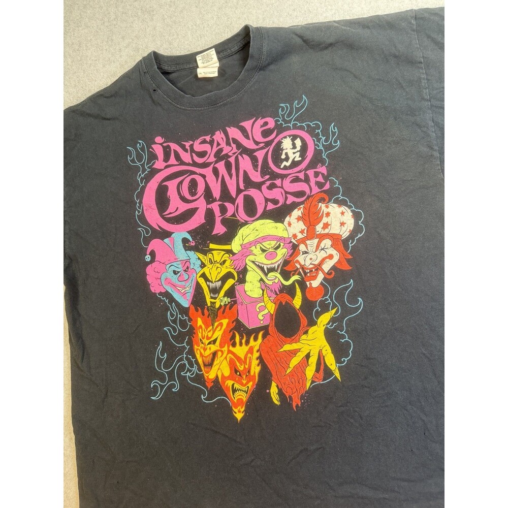Insane Clown Posse ICP Gathering T-Shirt Mens 2XL Black Graphic Tee Juggalo 2014